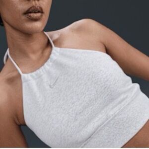 Nike Sportswear Chill Terry Women's Slim Cropped French Terry Halter Top SIZE L